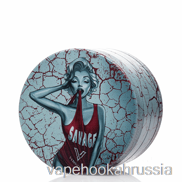 Vape Russia V Syndicate 2,5-дюймовый 4-х предметный измельчитель Sharpshred 360o Dank Diva
